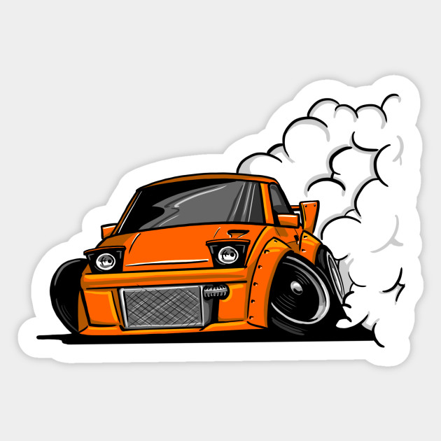 Illustration Of Drifting Car Out Of The City Free Download Vector PSD
